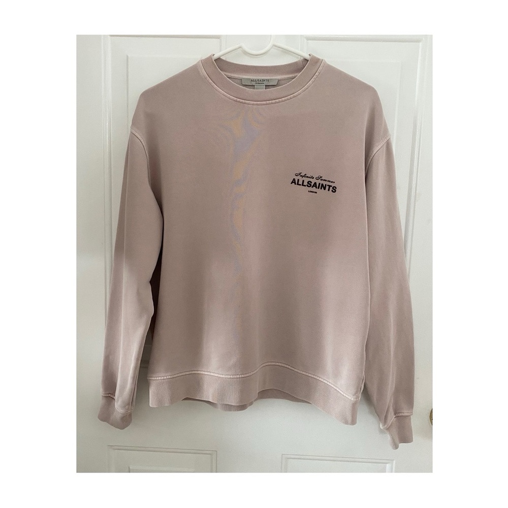 ALLSAINTS Women’s Pink Soleil Oversized Sweatshirt Sz XS